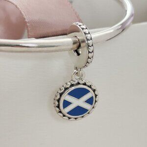 Pandora Scotland Flag Travel Exclusive Dangle Charm with box